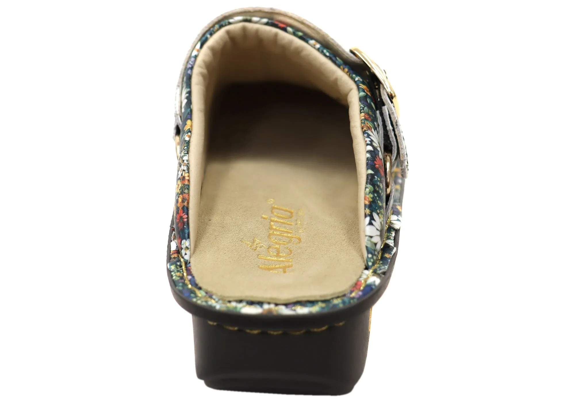 Alegria Seville Womens Leather Open Back Shoes Sugar N Spice