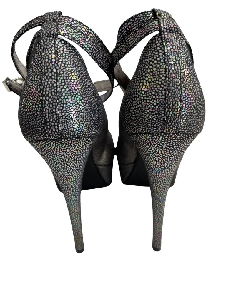 Anne Michelle Multicolor Metallic Platform Heels