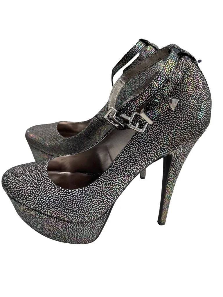 Anne Michelle Multicolor Metallic Platform Heels