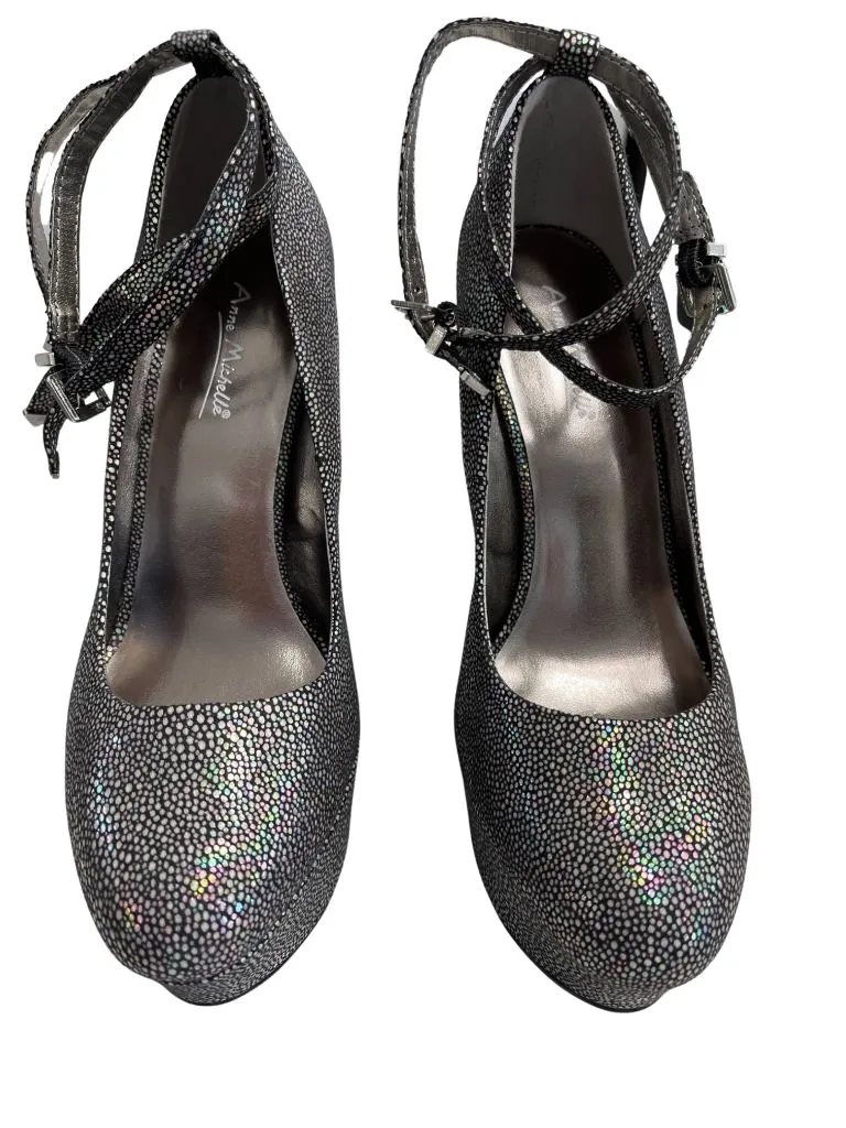 Anne Michelle Multicolor Metallic Platform Heels