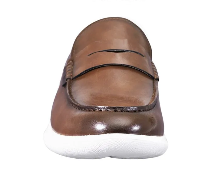 Arvin Cognac Penny Loafers