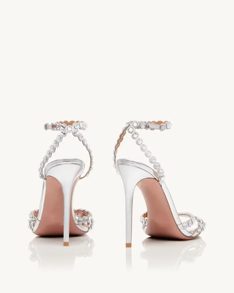Beauty Cry Rhinestone Heels Strappy Stiletto Sexy High Heels for Wedding Party Date