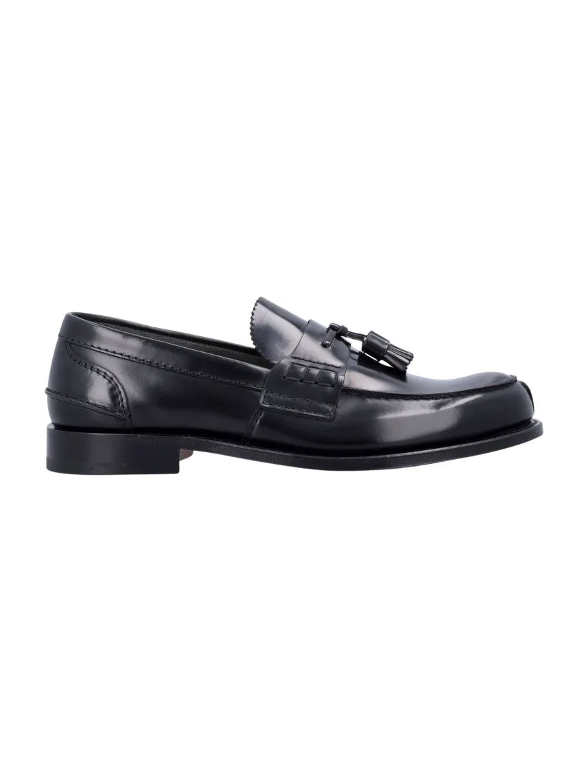 Black Leather Tiverton Loafers