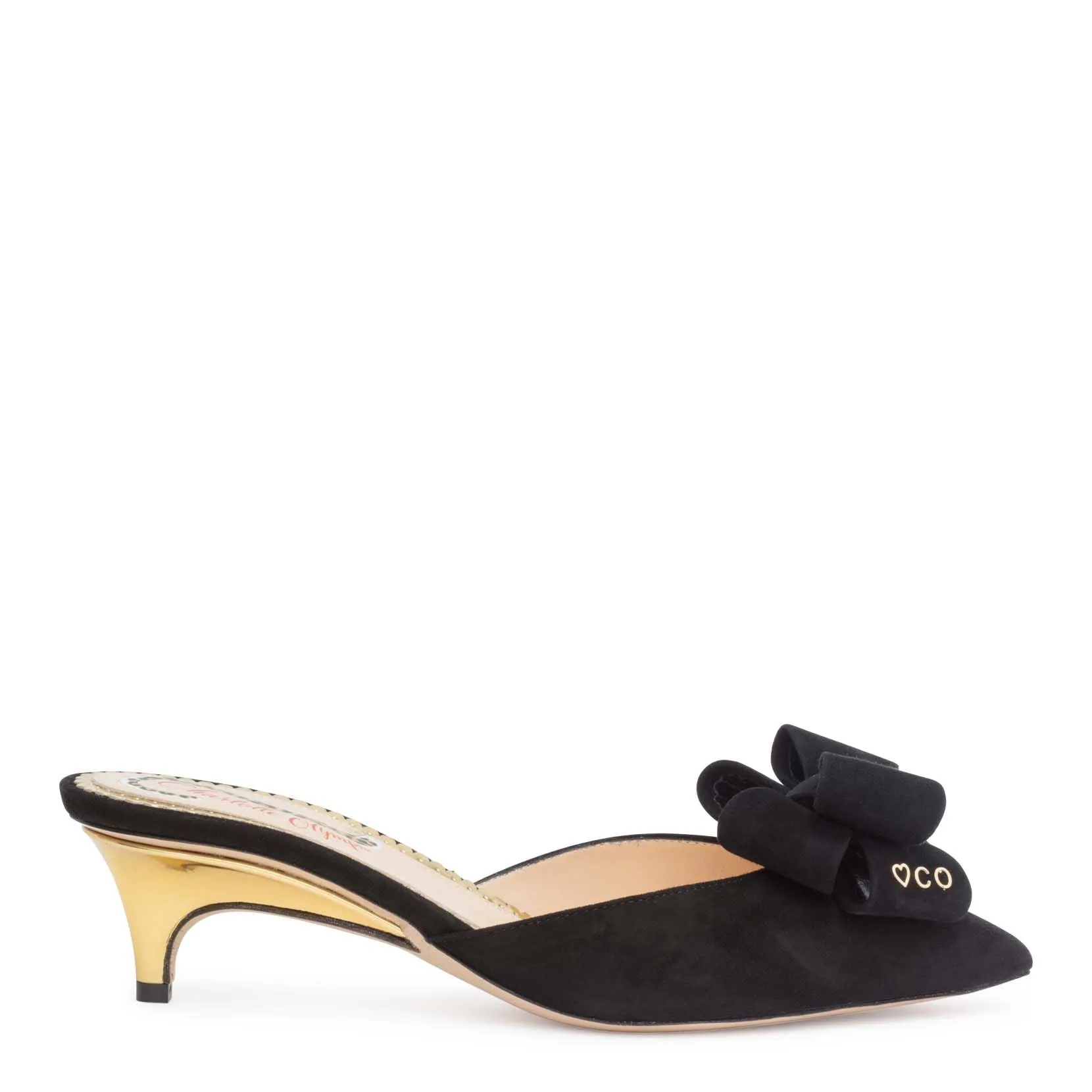 Black suede 40 mules