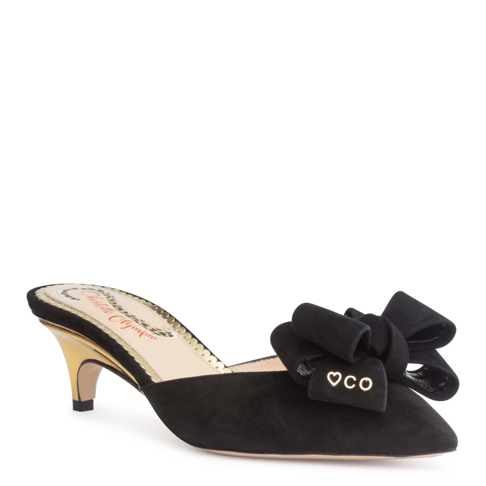 Black suede 40 mules
