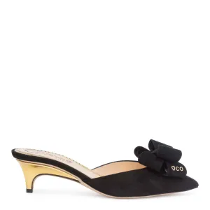 Black suede 40 mules