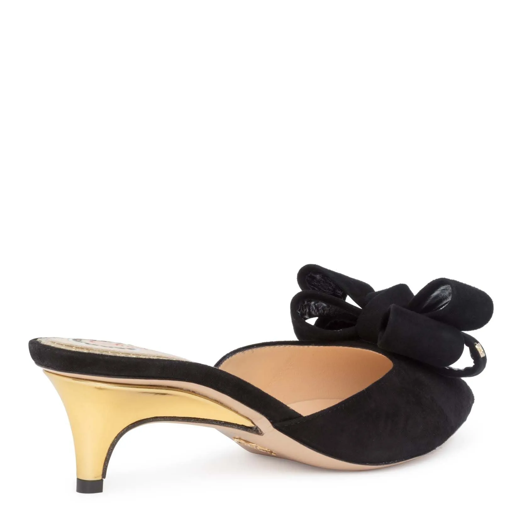 Black suede 40 mules