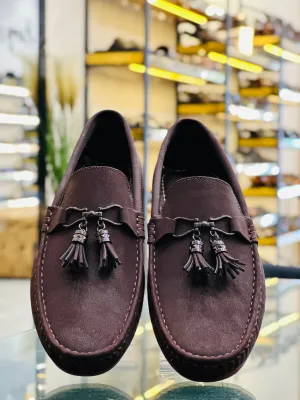 BROWN TASSEL LOAFERS 7038
