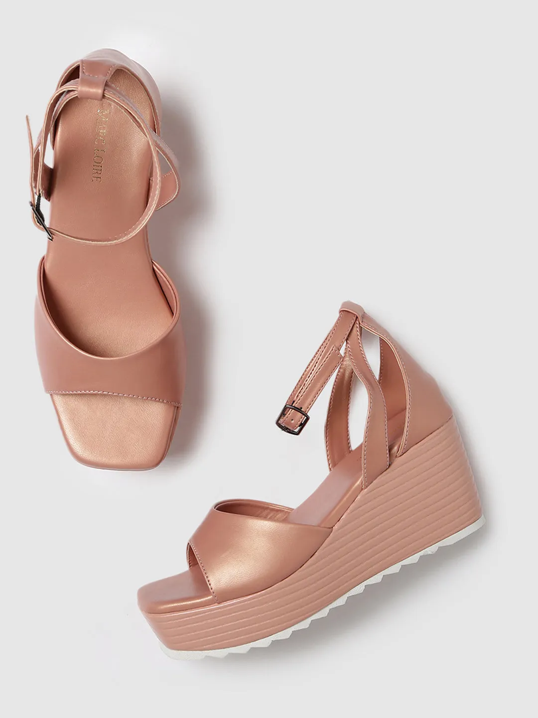 Buckle Straps Platform Heels