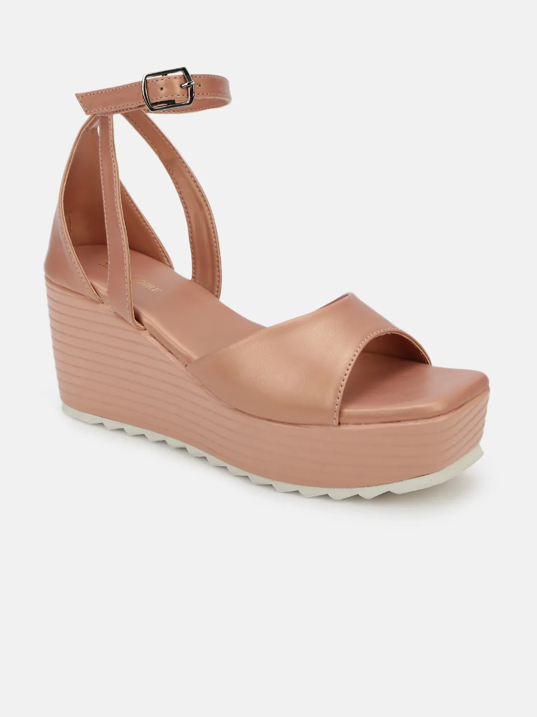 Buckle Straps Platform Heels