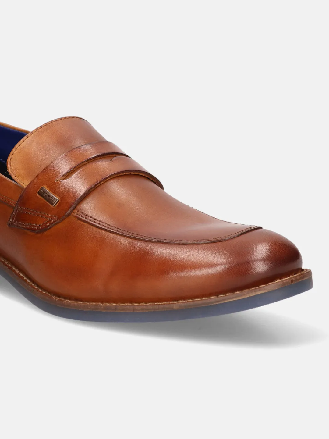 bugatti Cognac Premium Leather Loafers