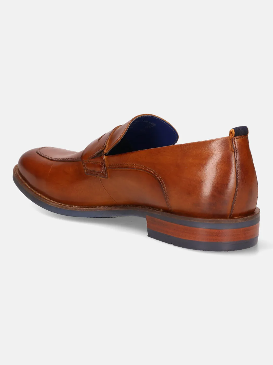 bugatti Cognac Premium Leather Loafers