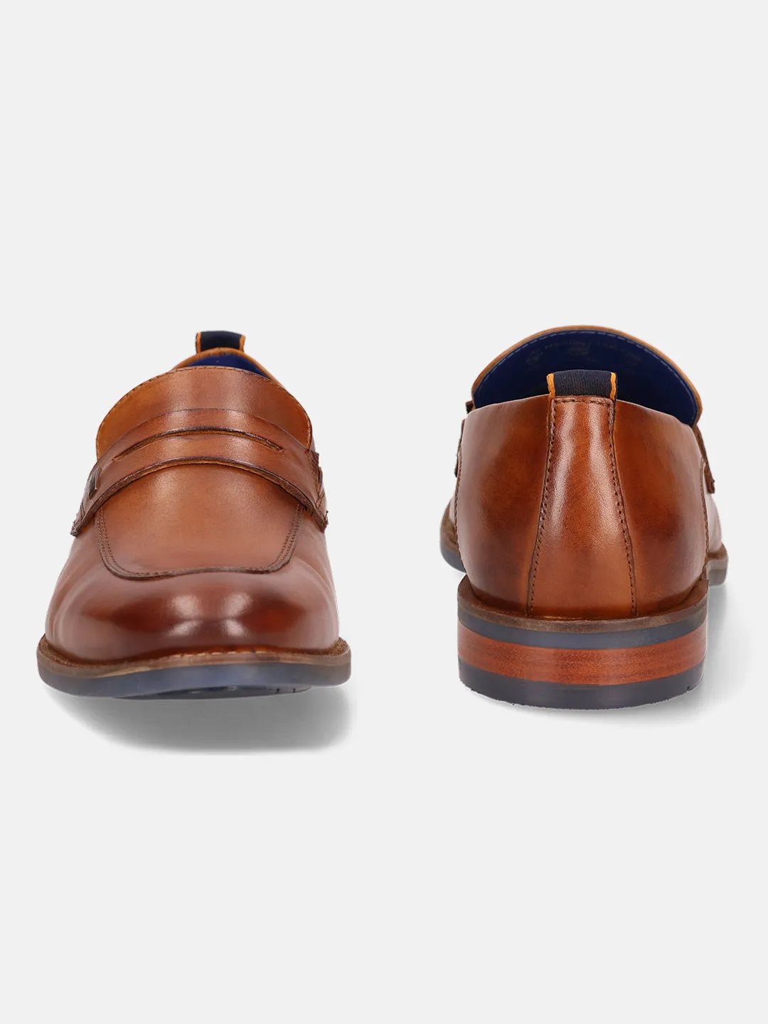 bugatti Cognac Premium Leather Loafers
