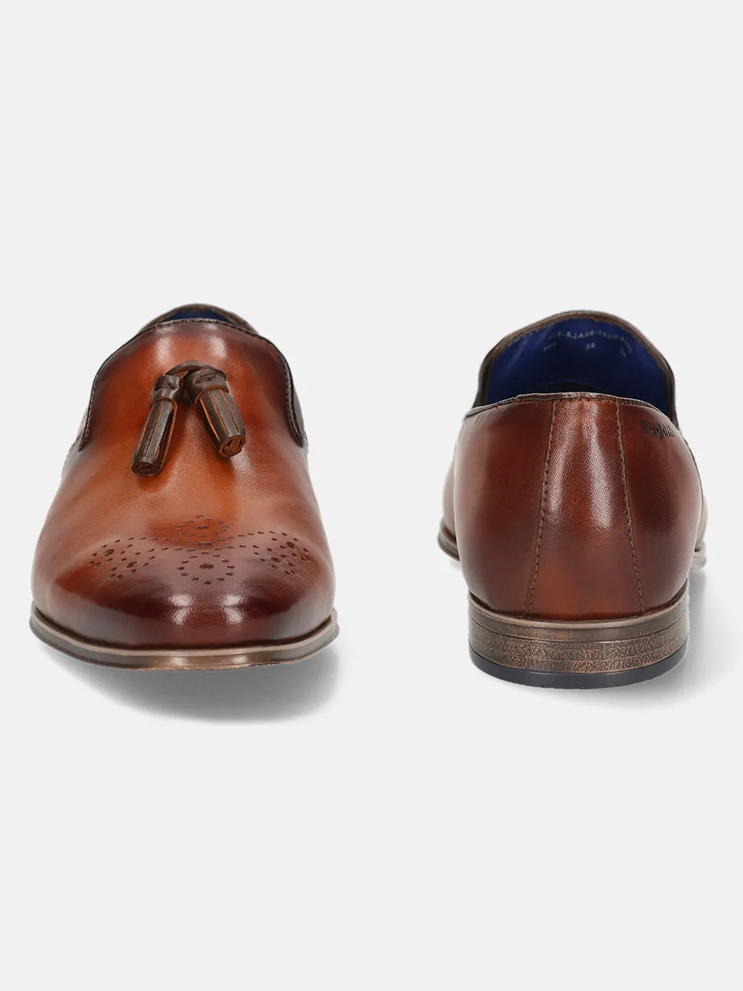 bugatti Cognac Premium Leather Slip-ons Formal