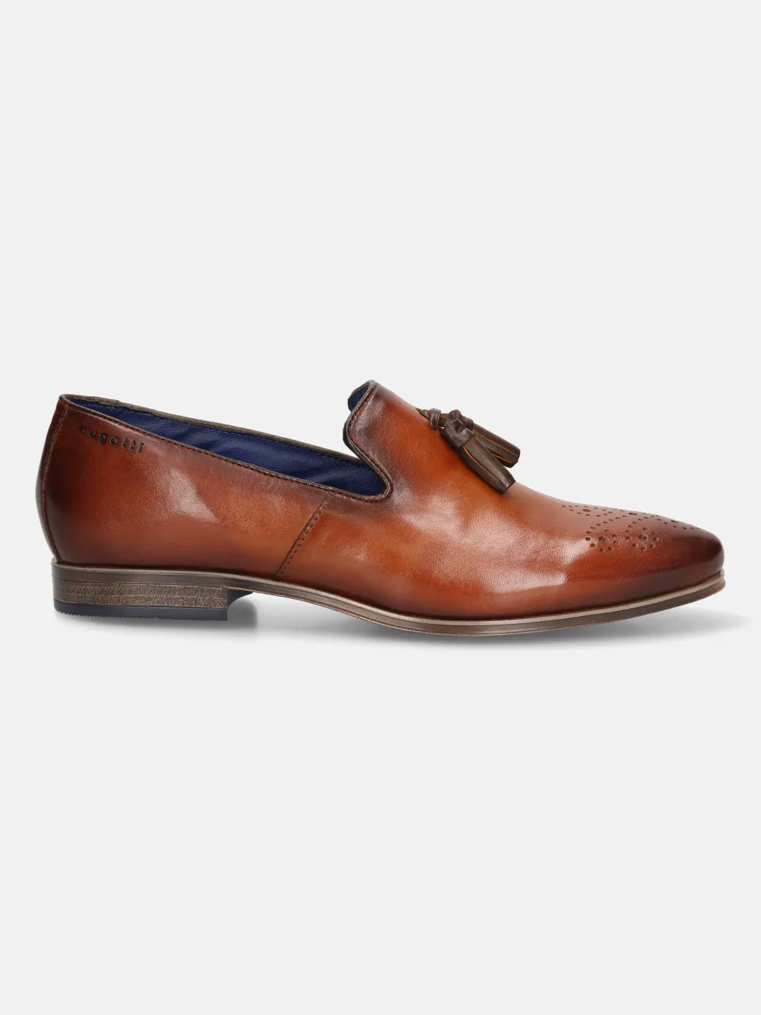 bugatti Cognac Premium Leather Slip-ons Formal