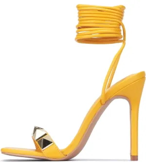 Cape Robbin Aigo Spike Strappy Square Toe High Heels from