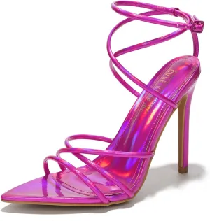Cape Robbin Nabil Sexy Strappy Stiletto Heels for Women - Strappy Pointy Open Toe Womens High Heels - Elegant Women Dress Shoes - Women's Heeled Sandals