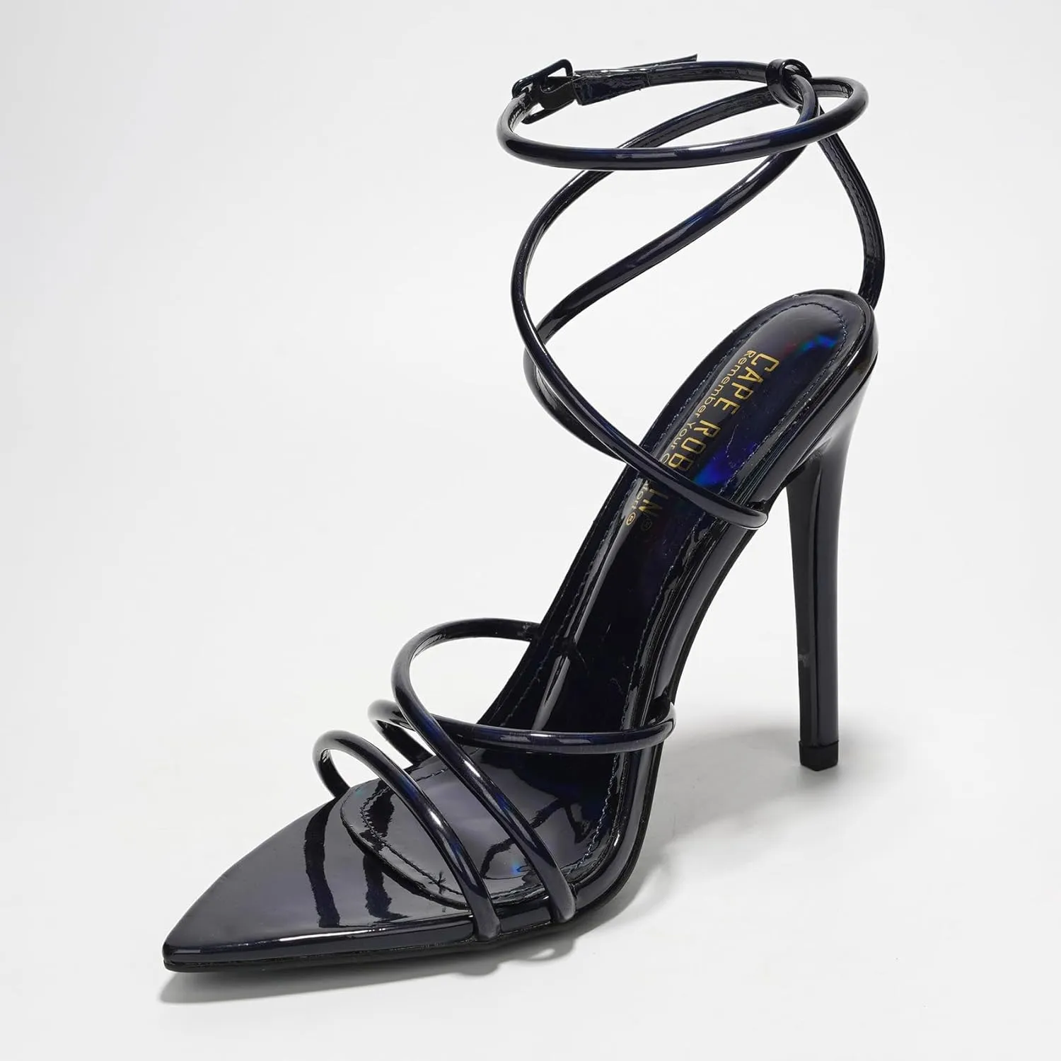 Cape Robbin Nabil Sexy Strappy Stiletto Heels for Women - Strappy Pointy Open Toe Womens High Heels - Elegant Women Dress Shoes - Women's Heeled Sandals