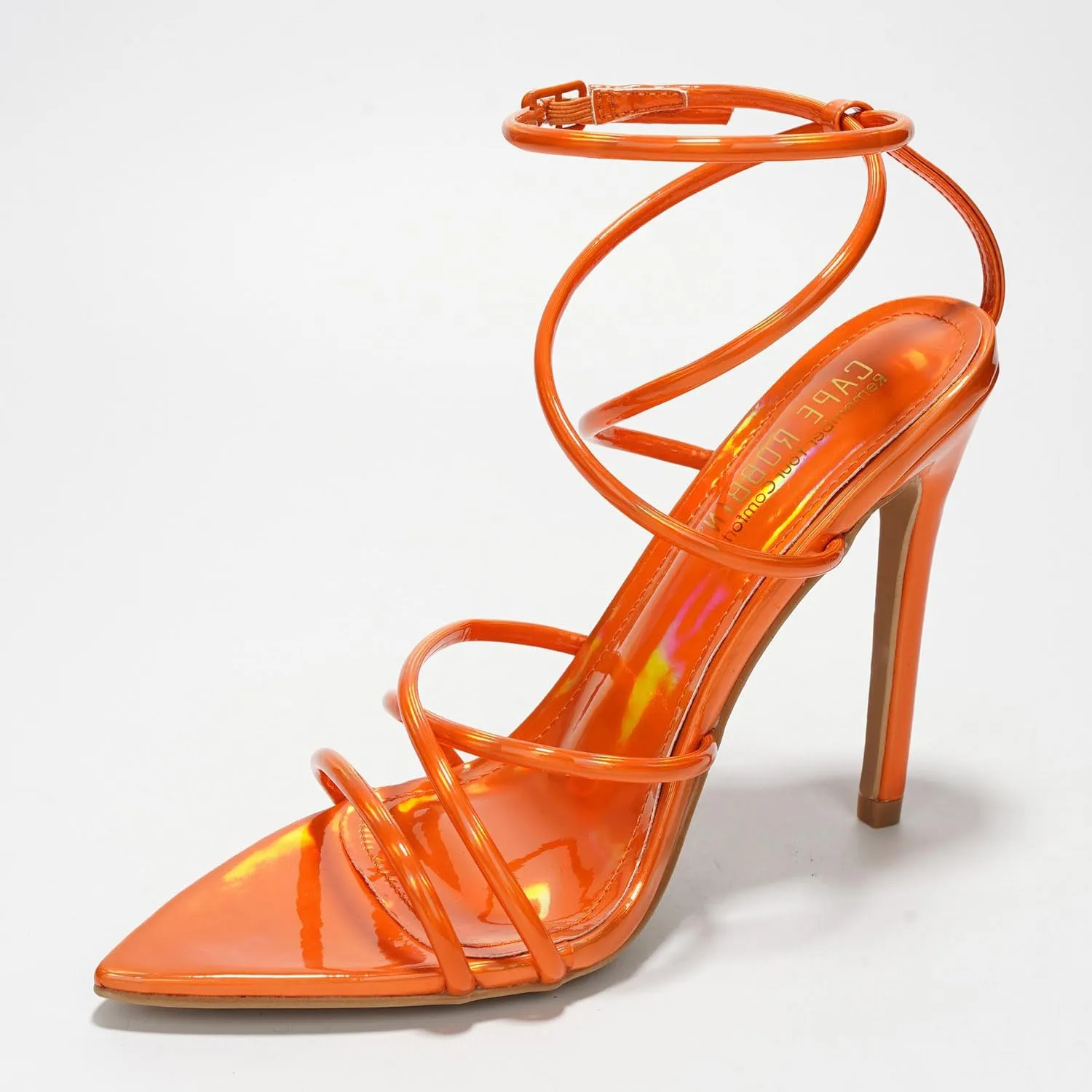 Cape Robbin Nabil Sexy Strappy Stiletto Heels for Women - Strappy Pointy Open Toe Womens High Heels - Elegant Women Dress Shoes - Women's Heeled Sandals