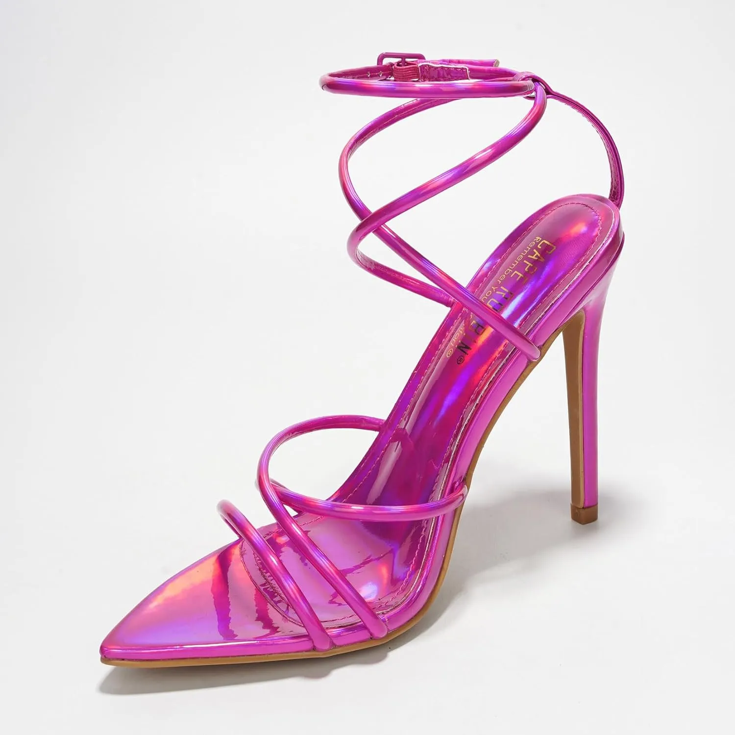 Cape Robbin Nabil Sexy Strappy Stiletto Heels for Women - Strappy Pointy Open Toe Womens High Heels - Elegant Women Dress Shoes - Women's Heeled Sandals