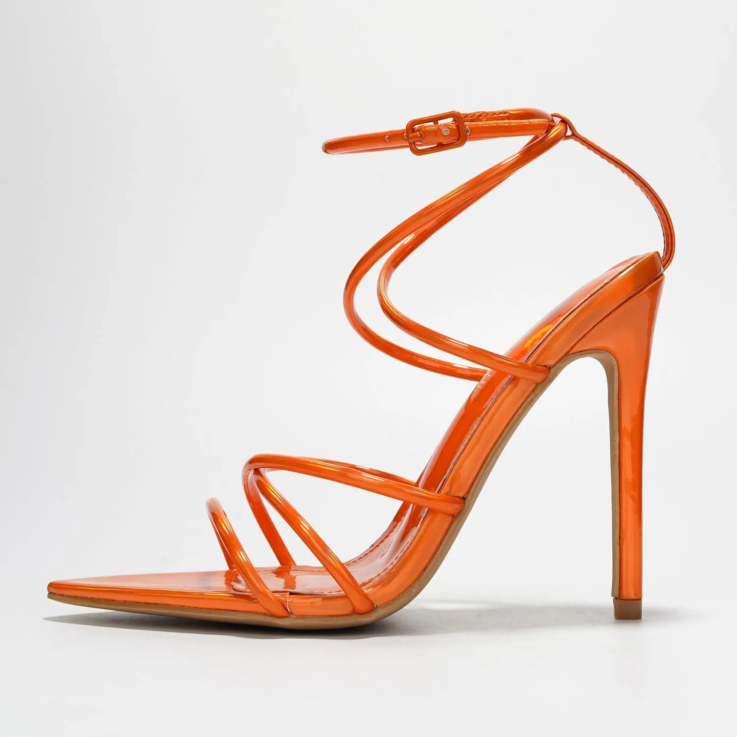 Cape Robbin Nabil Sexy Strappy Stiletto Heels for Women - Strappy Pointy Open Toe Womens High Heels - Elegant Women Dress Shoes - Women's Heeled Sandals