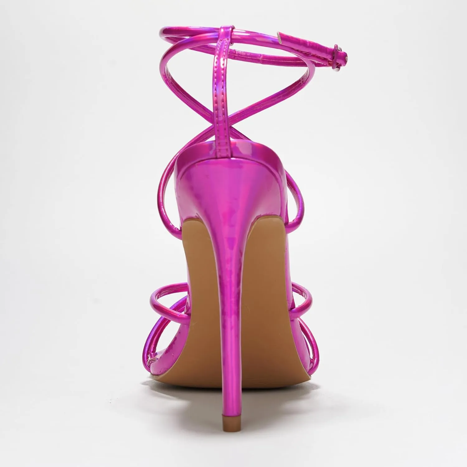 Cape Robbin Nabil Sexy Strappy Stiletto Heels for Women - Strappy Pointy Open Toe Womens High Heels - Elegant Women Dress Shoes - Women's Heeled Sandals