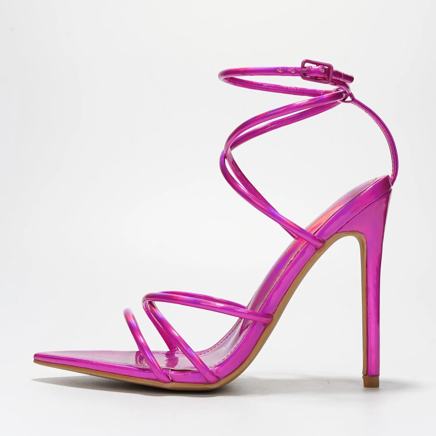 Cape Robbin Nabil Sexy Strappy Stiletto Heels for Women - Strappy Pointy Open Toe Womens High Heels - Elegant Women Dress Shoes - Women's Heeled Sandals