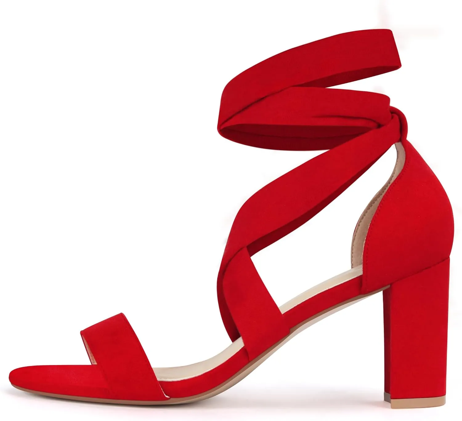 Carcuume Lace Up Heels 3 Inch Strappy Heels,ELLY-CC