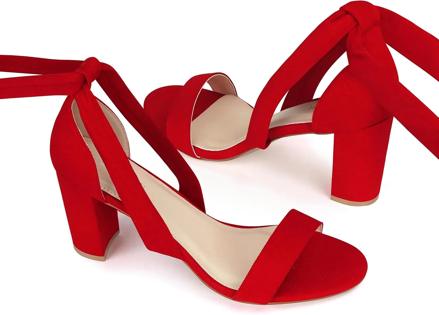Carcuume Lace Up Heels 3 Inch Strappy Heels,ELLY-CC
