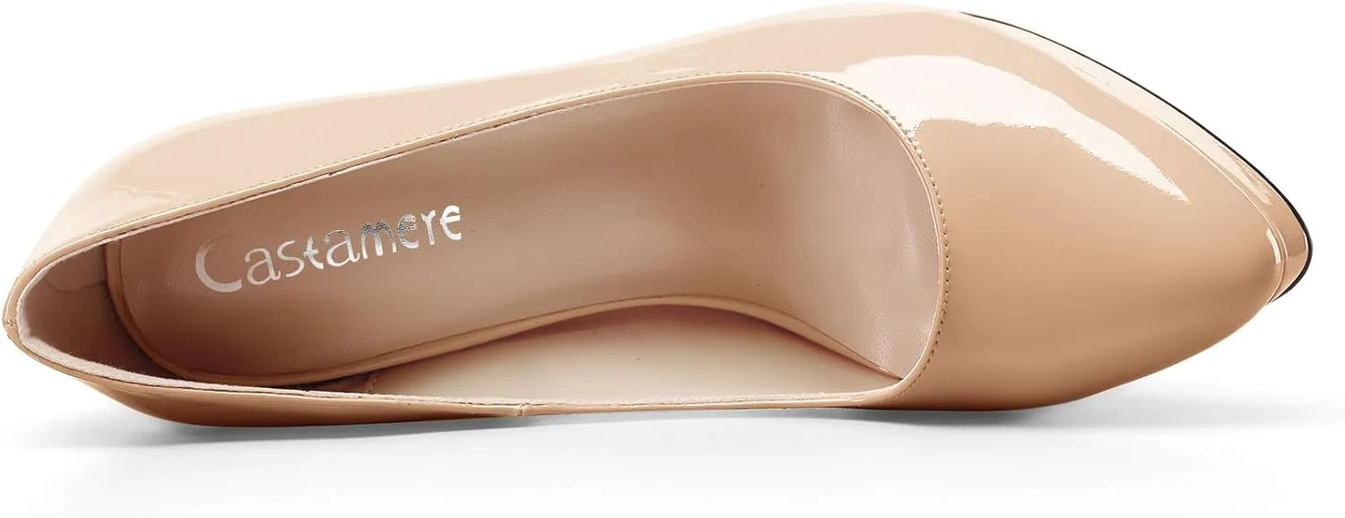 Castamere Womens High Heels Platform Pumps Slip-on Stilettos 12CM Heel Office Dress Shoes