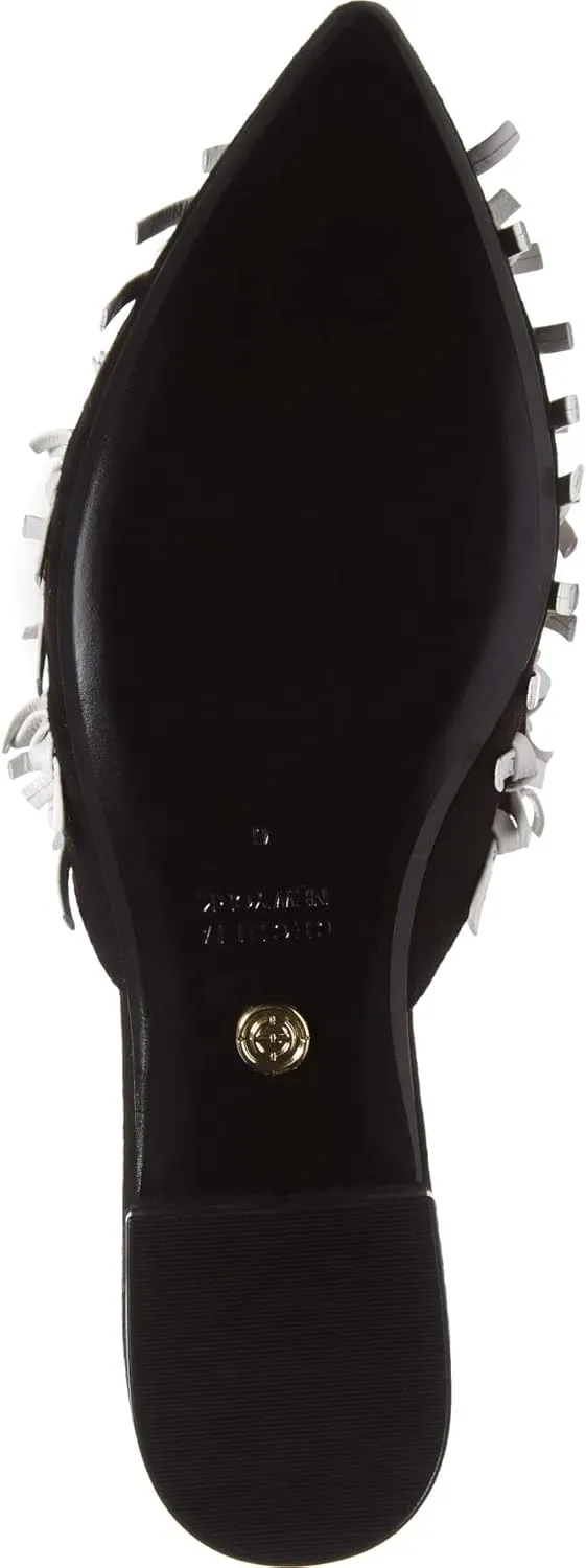 Cecelia New York Nox Mule Gold Metallic Sparkle Pointed Toe Flats Slide Sandals