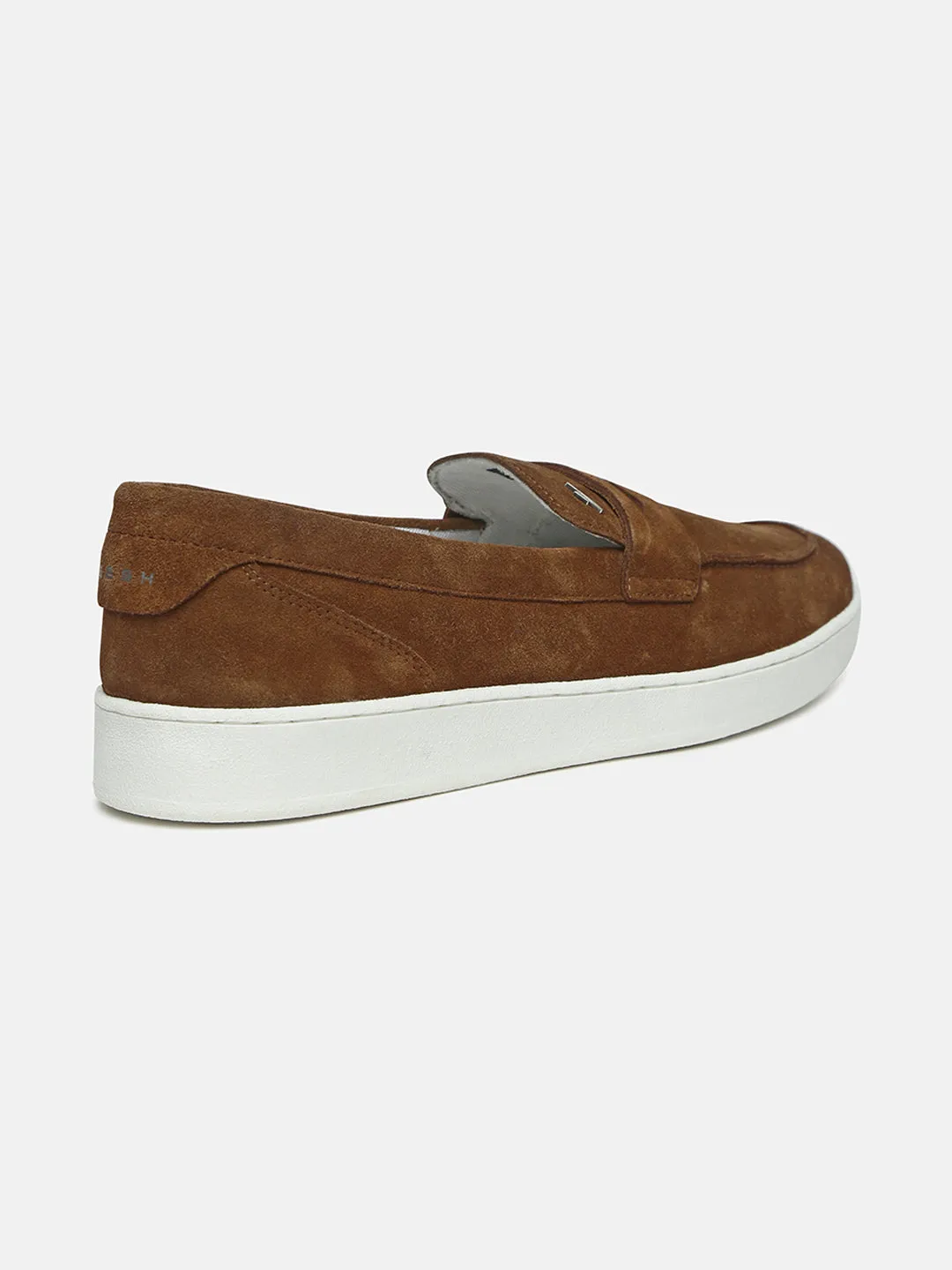 CHESTNUT - Brown Suede Casual Loafers