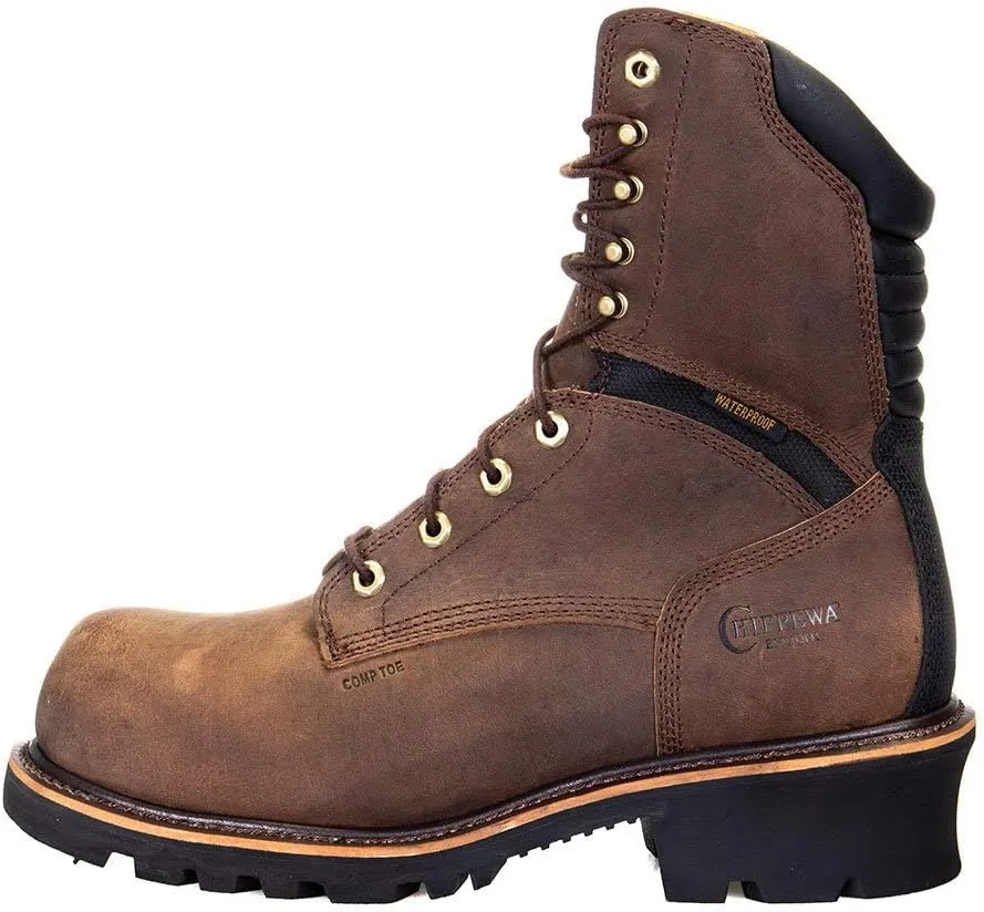 Chippewa Men's Sador Logger Waterproof Work Boot Composite Toe - 73233