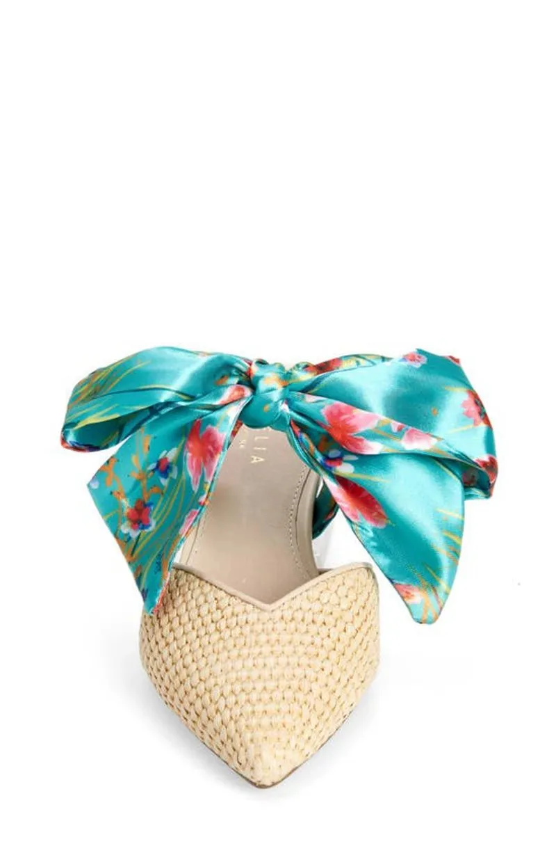 Copper Raffia Block Toe Slip Sandals York New Heel Cecelia Proactive service Pointed On Woven Customer-friendly