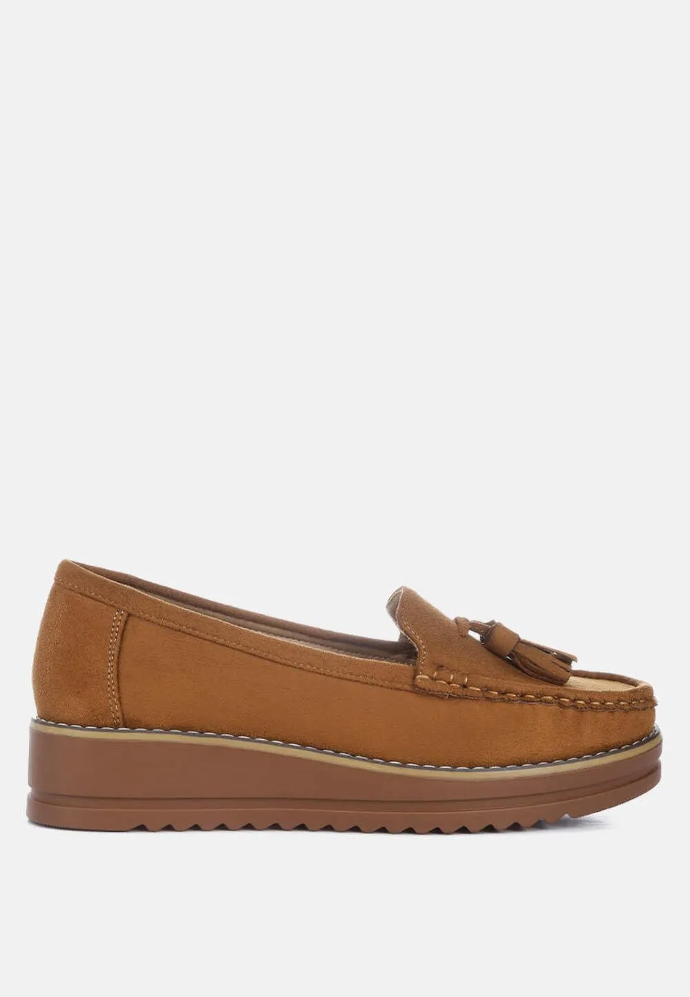 Daiki Platform Lug Sole Tassel Loafers