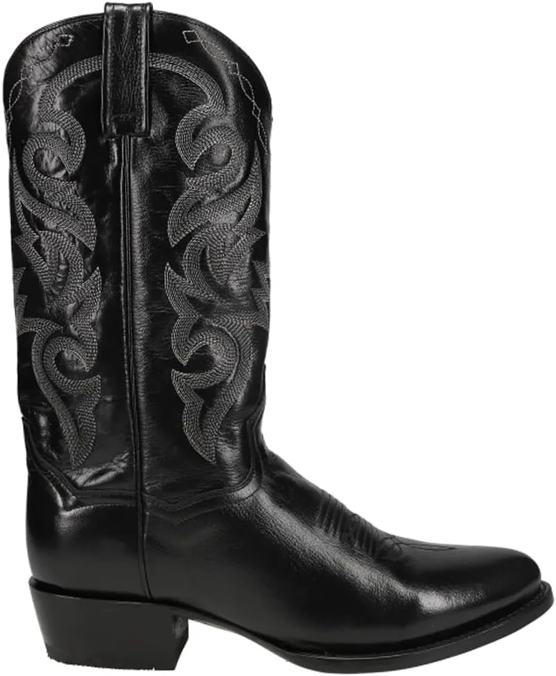 Dan Post Mens Milwaukee Embroidered Narrow Round Toe Casual Boots Mid Calf - Black