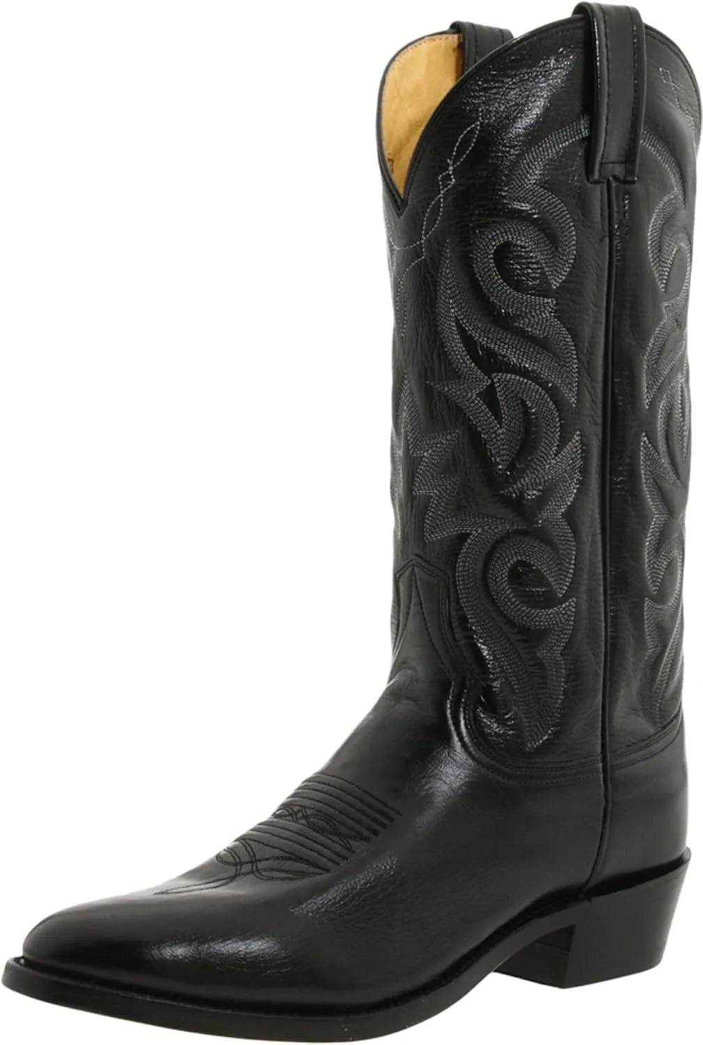 Dan Post Mens Milwaukee Embroidered Narrow Round Toe Casual Boots Mid Calf - Black
