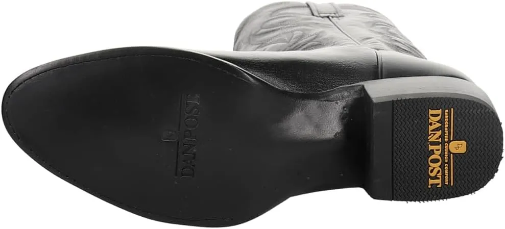 Dan Post Mens Milwaukee Embroidered Narrow Round Toe Casual Boots Mid Calf - Black