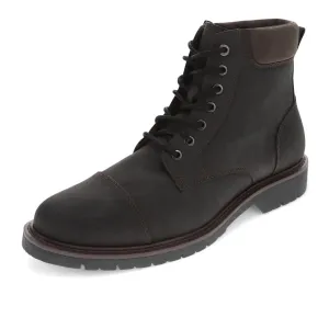 DOCKERS Mens Dudley Rugged Casual 7-Eyelet Captoe Boot, Black, 11 M