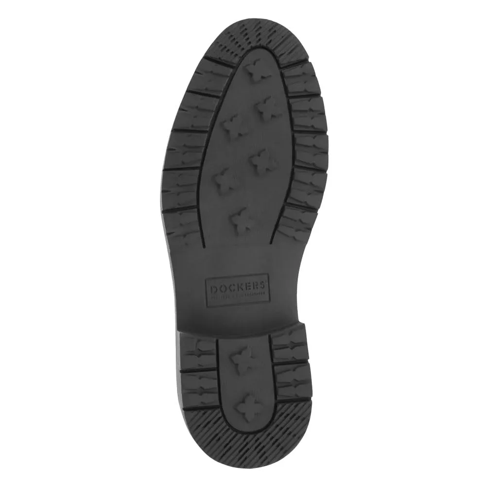 DOCKERS Mens Dudley Rugged Casual 7-Eyelet Captoe Boot, Black, 11 M