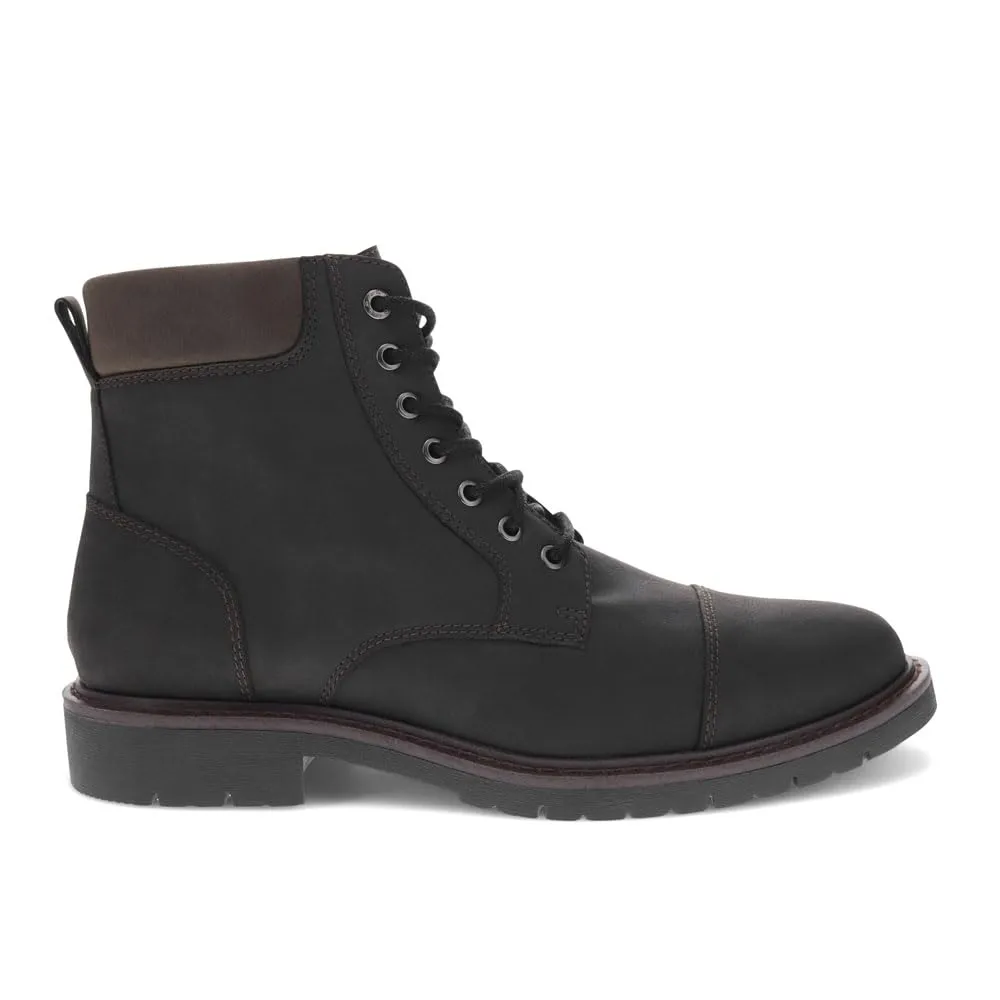 DOCKERS Mens Dudley Rugged Casual 7-Eyelet Captoe Boot, Black, 11 M