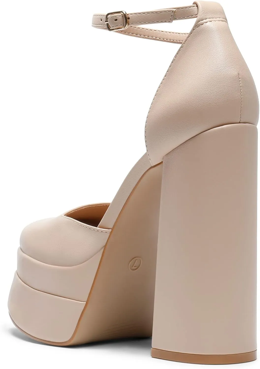 DREAM PAIRS Women’s High Chunky Platform Closed Toe Block Heels Square Toe Ankle Strap Dress Wedding Party Pumps Shoes Aurelia
