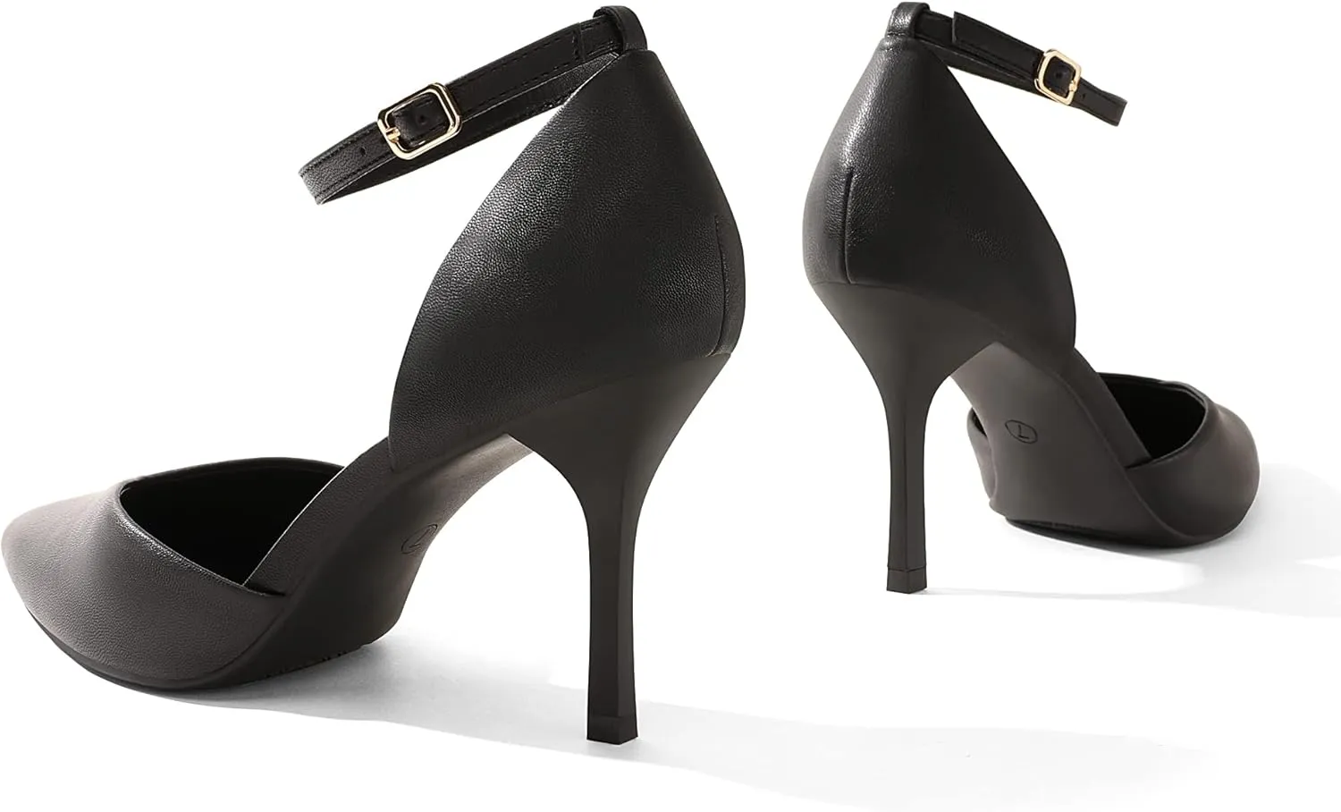 DREAM PAIRS Women’s High Heels Strappy Closed Toe Stiletto Ankle Strap Pointed Toe D'Orsay Heel Dress Wedding Party Pumps Shoes