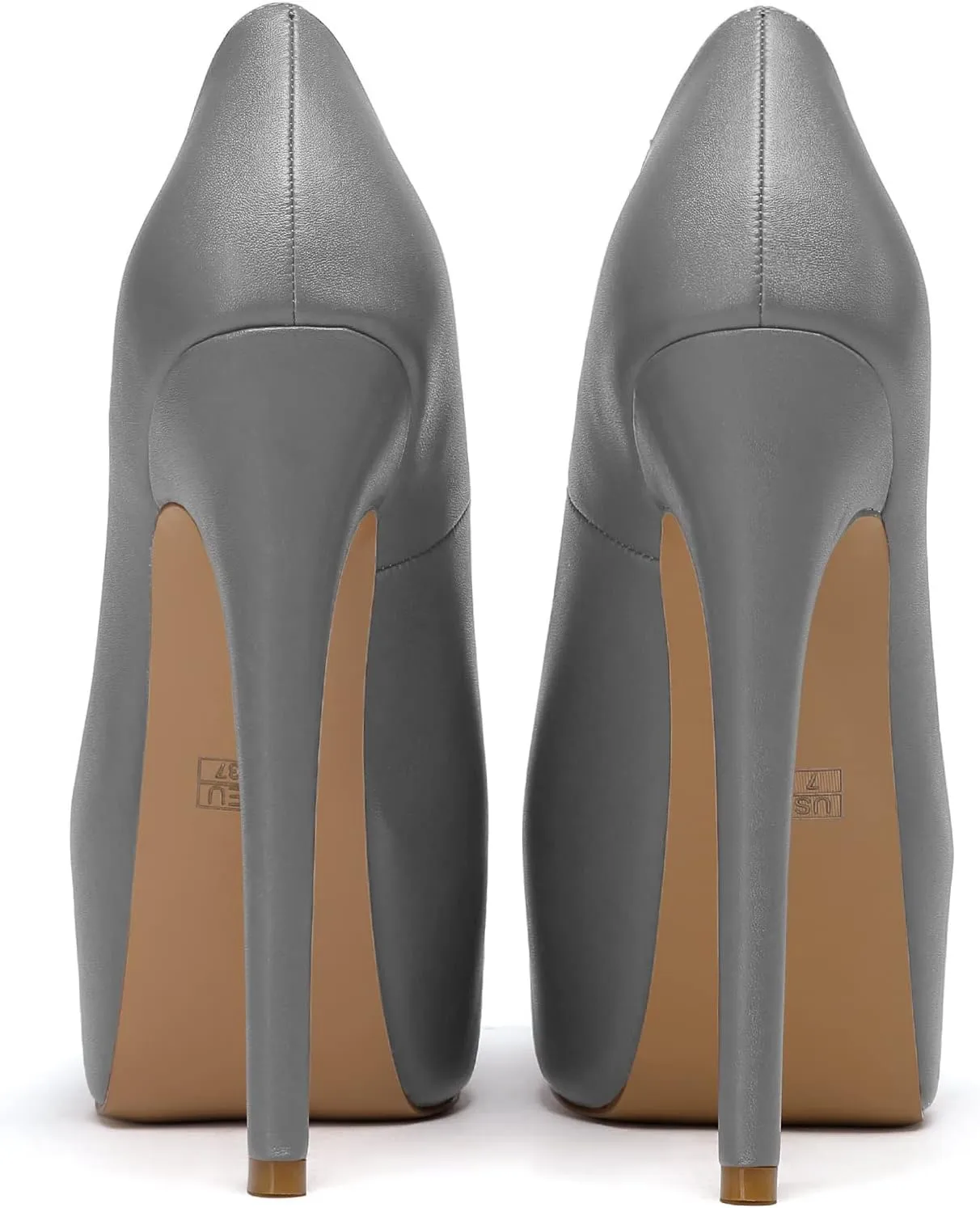 Eldof Womens High Heel Platform Pumps Round Toe Sky High Stilettoes 6" Party Dress Platform