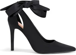 Fashare Womens High Heels Bow Tie Back Sexy Stiletto Ankle Strap Wedding Dress Pumps Shoes