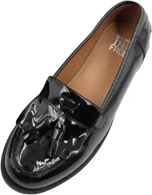 [Fashion Thirsty] Where´s That From Women's Imogen Loafers Tassel Patent Leather Flatform Women's Shoes Slip-on