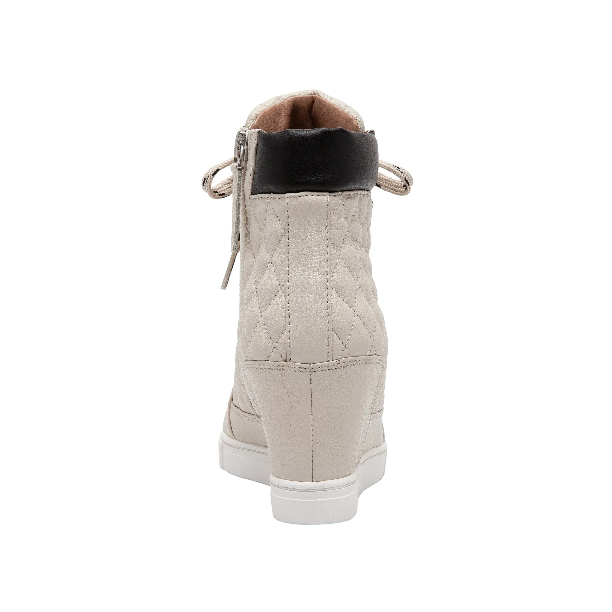 FIJI | Quilted Lace-Up Wedge Sneakers