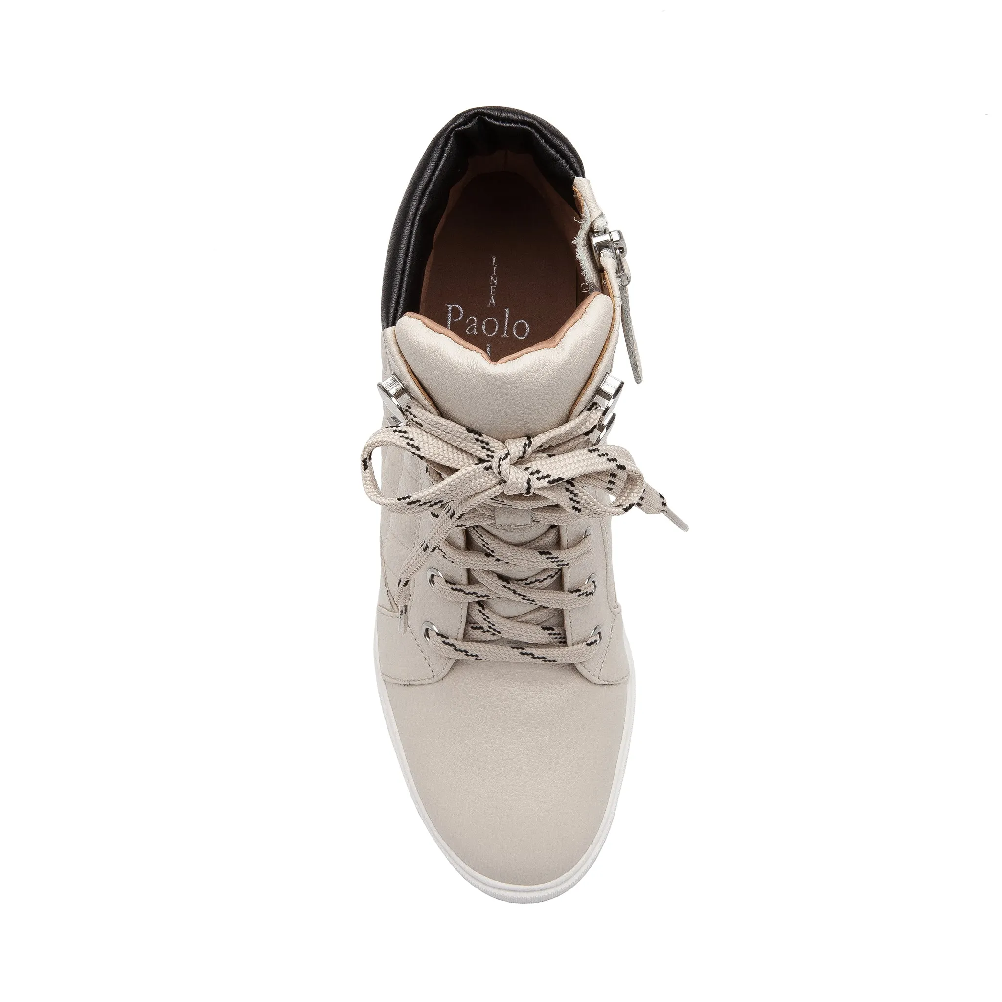 FIJI | Quilted Lace-Up Wedge Sneakers