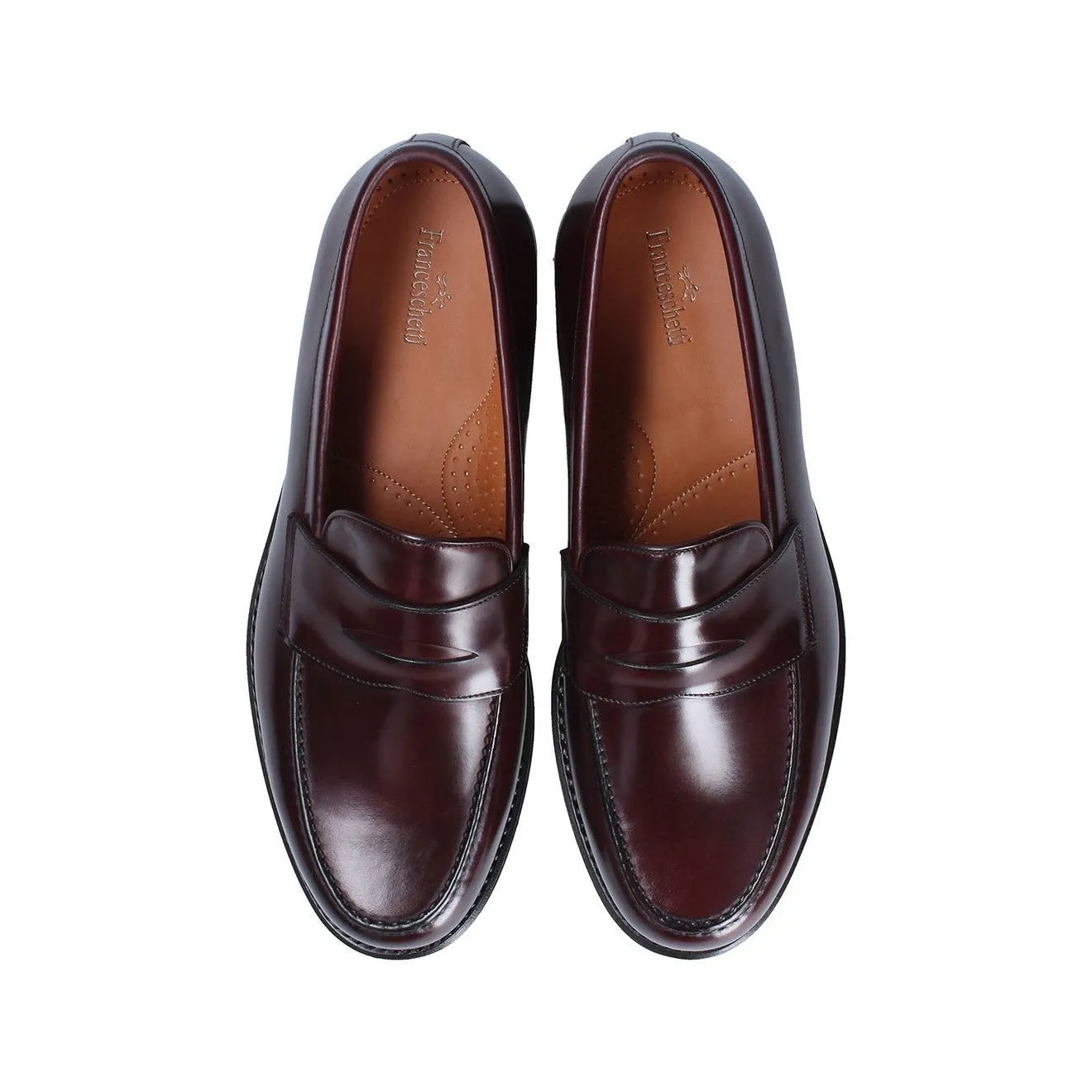 Franceschetti Newport Men's Luxury Italian Shoes Calf-Skin Leather Penny Loafers (FCCT1027)