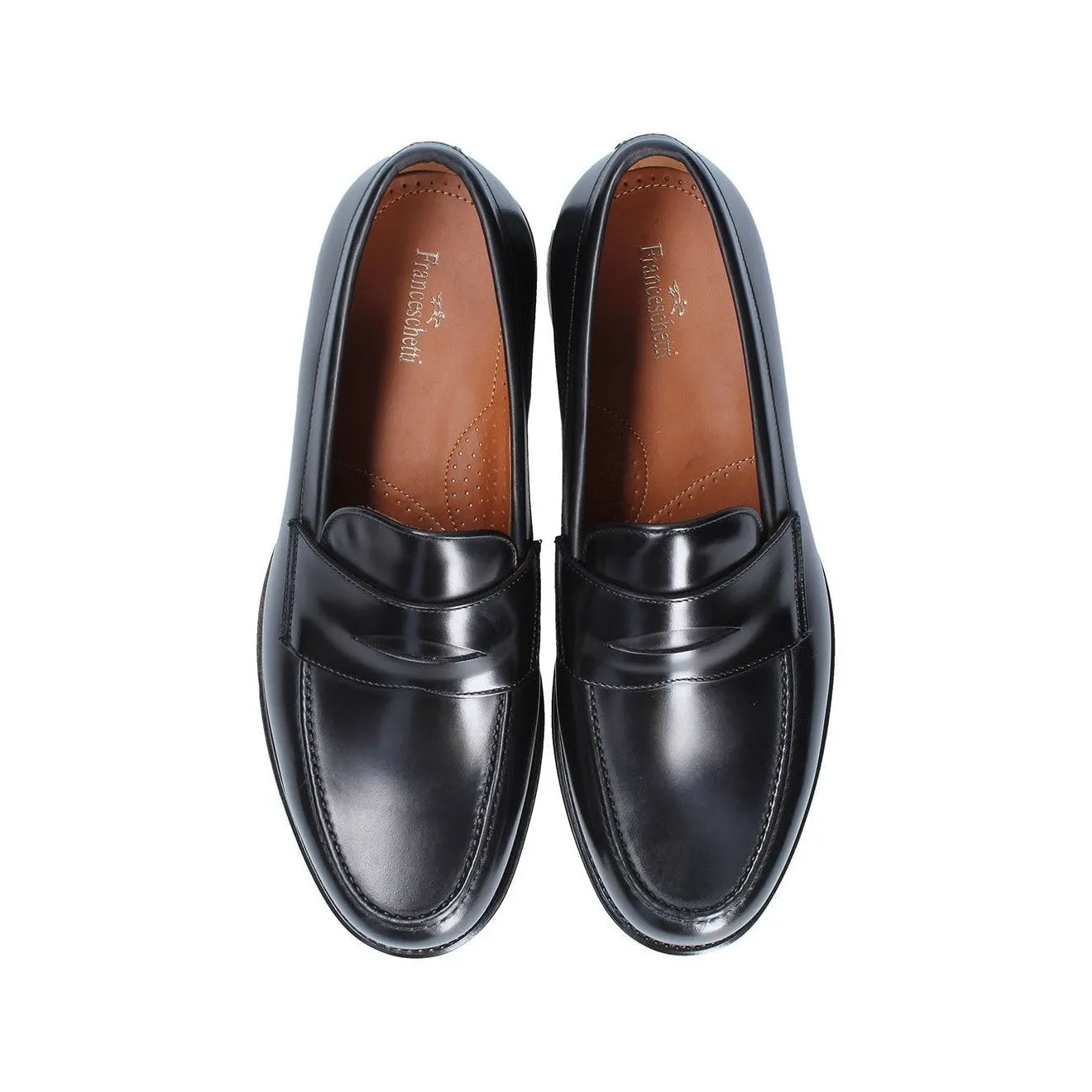 Franceschetti Newport Men's Luxury Italian Shoes Calf-Skin Leather Penny Loafers (FCCT1027)